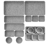 Pack of 11 Organiser Drawer, Drawer Organiser, Stackable, 5 Sizes Box for Felt, for Desks, Dressing Tables, Wardrobes