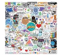 Pack of 110 Scientific Stickers - Funny Biology Stickers, High Quality Waterproof Vinyl for Bottle, Computer, Skateboard, Cute Gift for Students and Nature Knowledge