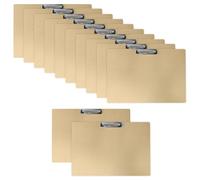 Pack of 12 A3 Wooden Clipboard with Flat Clip by Janrax