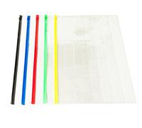 Pack of 12 A4 Black Zip Zippy Bags - Document Clear Plastic Transparent Storage Wallet