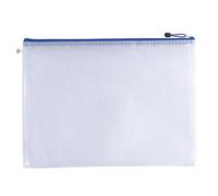 Pack of 12 A4 Blue Zip Strong Mesh Bags by Janrax
