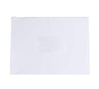 Pack of 12 A4 Clear Zippy Bags with White Zip