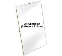 Pack of 12 - A4 Clip Frames for Picture Photo Document Certificate Frames with Perspex Safety Glass Fronts (12)