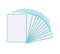Pack of 12 A4 Double Sided Magnetic Erasable MDF Plain Whiteboards with Blue Border