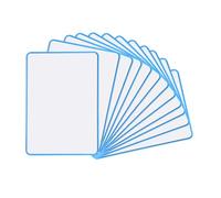 Pack of 12 A4 Double Sided Magnetic Erasable MDF Plain Whiteboards with Dark Blue Border