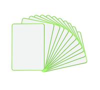 Pack of 12 A4 Double Sided Magnetic Erasable MDF Plain Whiteboards with Green Border