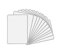 Pack of 12 A4 Double Sided Magnetic Erasable MDF Plain Whiteboards with Grey Border