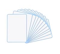 Pack of 12 A4 Double Sided Magnetic Erasable MDF Plain Whiteboards with Light Blue Border