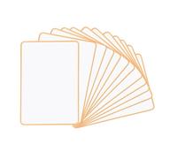 Pack of 12 A4 Double Sided Magnetic Erasable MDF Plain Whiteboards with Orange Border