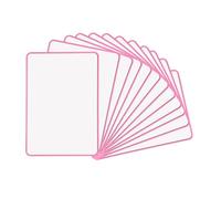 Pack of 12 A4 Double Sided Magnetic Erasable MDF Plain Whiteboards with Pink Border