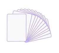 Pack of 12 A4 Double Sided Magnetic Erasable MDF Plain Whiteboards with Purple Border