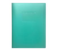 Pack of 12 A4 Pastel Green Coloured Flexicover 20 Pocket Display Books with Card Pocket