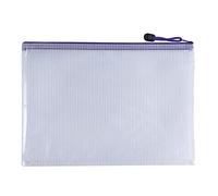Pack of 12 A4 Purple PVC Mesh Zip Bags