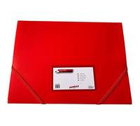 Pack of 12 A4 Red 3 Flap Folders with Elasticated Closure by Janrax