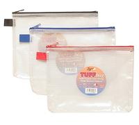 Pack Of 12 A5 (19cm X 24cm) Reinforced Zippa Zip Tuff Storage Folders Bags Wallet Case Heavy Duty