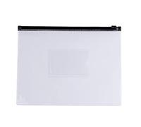 Pack of 12 A5 Clear Zippy Bags with Black Zip