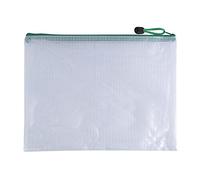 Pack of 12 A5 Green PVC Mesh Zip Bags