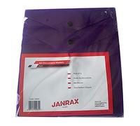 Pack of 12 A5 Purple Document Wallets - Storage Folder by Janrax