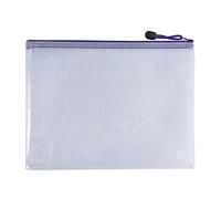 Pack of 12 A5 Purple PVC Mesh Zip Bags
