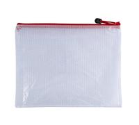 Pack of 12 A5 Red PVC Mesh Zip Bags