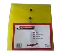 Pack of 12 A5 Yellow Document Wallets - Storage Folder by Janrax