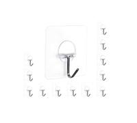Pack of 12 Adhesive Hooks For Heavy-Duty Hanging Self-Adhesive Sticky Wall Hooks