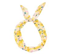Pack of 12 Adjustable Flower Headbands for Women, Bunny Ear Headband, Bendable Hair Band, Retro Bow Headband with Wire, Elastic Non-Slip Hair Bands, Hair Accessories, Yellow