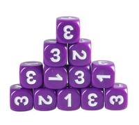 Pack Of 12 Assorted Color Rounded Corner 13mm Dices Cubes With Large Number Kids Acrylic 6 Sided Educational Set Numbered Teaching Tool