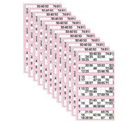 (Pack of 12) Bingo Pad - 600 Numbered Flyers | 6 to View - Fun Party Game for Christmas, New Year, Family Nights, Celebrations, Party Games, Office Events, Get Together & Holiday