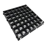 Pack Of 12 Black Plastic Turf Grass Lawn Gravel Protecting Grid Mats