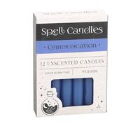 Pack of 12 Blue Communication Spell Candles - Ritual Candle Magic Kit for Confidence and Calmness Spells