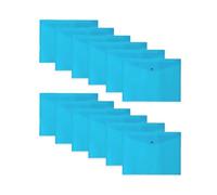 Pack of 12 Blue Janrax A3 Wallets - Strong Polypropylene Document Folders with Press-Stud Fastening, Holds 150 Sheets