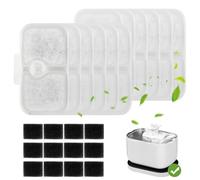 Pack of 12 Cat Fountain Filters for Petlibro Filters, Filter Cat Fountain for Dockstream Drinking Fountain for Cat PLWF105/PLWF115/PLWF005, Drinking Fountain Filters Replacement Filter, with 12 Sponge