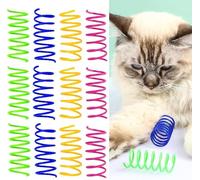 Pack of 12 Cat Toys, Interactive Cat Toy for Pastime, Colourful Cat Toy with Feathers, Kitten Toy with Feathers for Hunting, Active Healthy Play and Bouncy Play Training