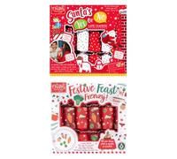 Pack of 12 Christmas Crackers with Yes/No & Festive Feast Games - Fun Novelty Xmas Table Crackers for Family Party Entertainment, Kids & Adults