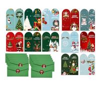 Pack of 12 Christmas Money Wallets and Envelopes, Christmas Money Envelopes | Vertical Xmas Money Wallets with Envelopes for Cash Gifts, Cheques and Vouchers, christmas Money Cards