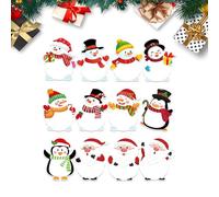 Pack of 12 Christmas Sticky Notes, Post It Christmas, Mini Winter Theme, Self-Adhesive Sticky Notes, Funny Sticky Notes, Small Gifts for Children