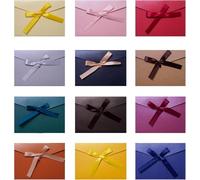 Pack of 12 Colourful Mini Envelopes, Money Cash Gift Envelopes with Ribbons Mini for Party Gift Card for Invitations Greeting, Mother's Day, Thanksgiving, Valentine's Day 17.5 x 12.4 cm