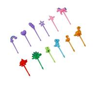 Pack of 12 Dinosaur Fruit Fork Skewers Children Types 3D Animal Fruit Forks Decoration Mini Fork Stick Fruit for Children Party Gatherings