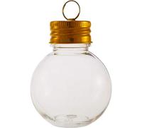Pack of 12 Drinking Fillable Gin Bauble - 50ml with Gold Lids
