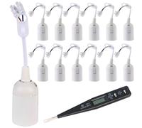 Pack of 12 E27 Lamp Holder, Renovation Socket with Cable, Construction Socket E27 + VDE Voltage Tester, Replacement Socket with Clamping Point, Lamp Holder 250 V