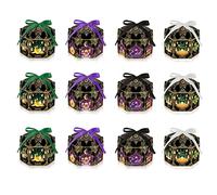 Pack of 12 Eid Mubarak Gift Boxes, DIY Boxes, Candy Boxes for Ramadan Eid Party Bags, Candy Treats, Biscuit Boxes for Muslim Eid al-Fitr Boxes