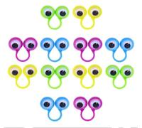 Pack of 12 eye finger puppets, eye on rings, finger puppets, wiggly googly eyeball ring, fun show prize fillers, birthday Easter party favour, puppet eyes, eye rings, puppets and puppet theatres