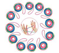 Pack of 12 Finger Twist, Thread Game, Twister Game, Rubber Twist School Cone, Small Gifts, Small Items, Contents for Girls, Children, Finger Game, Twister Game for Children, Pig Game Foot Spinner