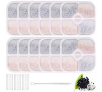 Pack of 12 for Catit Filter Drinking Fountains, for Catit Pixi Drinking Fountain Filters, Cat Fountain Filter, Cat Water Fountain Filters, with Resin and Activated Carbon