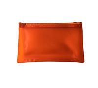 Pack of 12 Frosted Orange 8x5" Pencil Cases