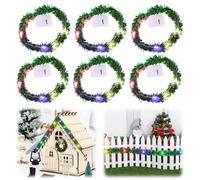Pack of 12 Gnome Accessories, Gnome House Fairy Lights, Dollhouse LED Fairy Lights, 252 cm Artificial Rattan Garland, Secret Santa Accessories, Christmas Decoration, Miniature Fairy Lights for