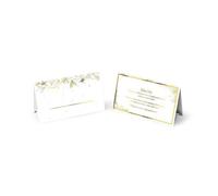 Pack Of 12 Gold And Cream Christmas Table Talk Placecard