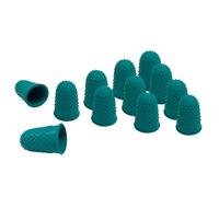 Pack of 12 Green No.0 Rubber Thimblettes - Small Thimble Finger Cones