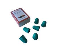 Pack of 12 Green No.0 Rubber Thimblettes - Small Thimble Finger Cones